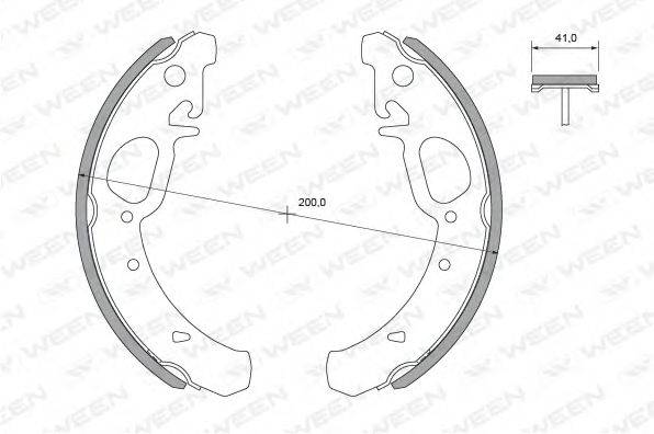 WEEN 1522470 Комплект гальмівних колодок