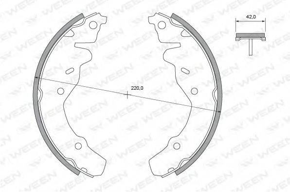 WEEN 1522472 Комплект гальмівних колодок