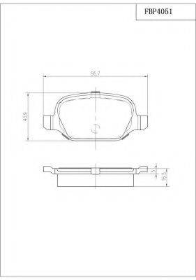 FI.BA FBP4051 Комплект гальмівних колодок, дискове гальмо
