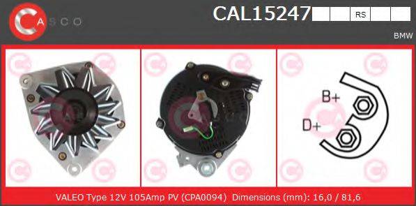 CASCO CAL15247RS Генератор