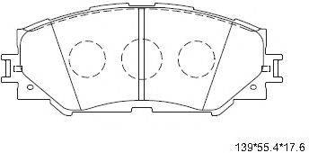 ASIMCO KD2780 Комплект гальмівних колодок, дискове гальмо