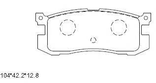 ASIMCO KD3751 Комплект гальмівних колодок, дискове гальмо