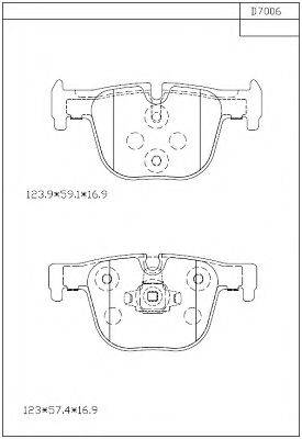 ASIMCO KD7006 Комплект гальмівних колодок, дискове гальмо