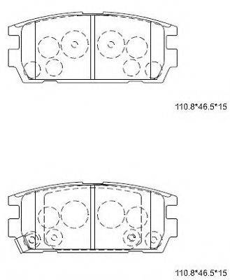 ASIMCO KD9712 Комплект гальмівних колодок, дискове гальмо