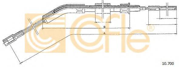 COFLE 10700 Трос, стоянкова гальмівна система