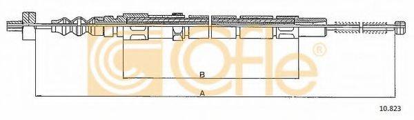 COFLE 10823 Трос, стоянкова гальмівна система