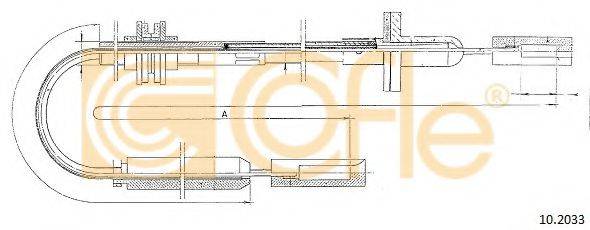 COFLE 102033 Трос, управління зчепленням