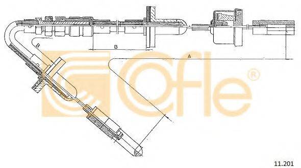 COFLE 11201 Трос, управління зчепленням