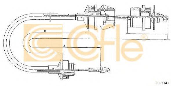 COFLE 112142 Трос, управління зчепленням