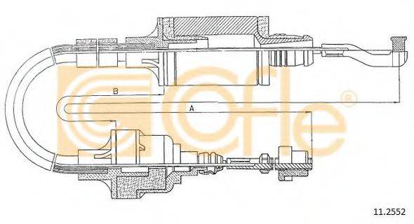 COFLE 112552 Трос, управління зчепленням