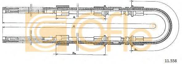 COFLE 11558 Трос, стоянкова гальмівна система