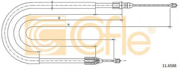 COFLE 116588 Трос, стоянкова гальмівна система