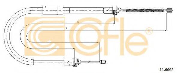 COFLE 116662 Трос, стоянкова гальмівна система