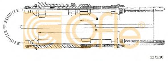 COFLE 117110 Трос, стоянкова гальмівна система