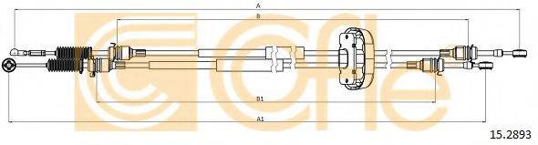 COFLE 152893 Трос, ступінчаста коробка передач