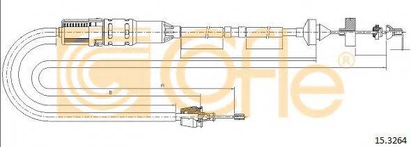 COFLE 153264 Трос, управління зчепленням