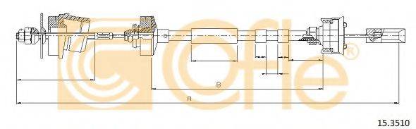 COFLE 153510 Трос, управління зчепленням