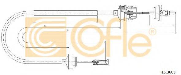 COFLE 153603 Трос, управління зчепленням