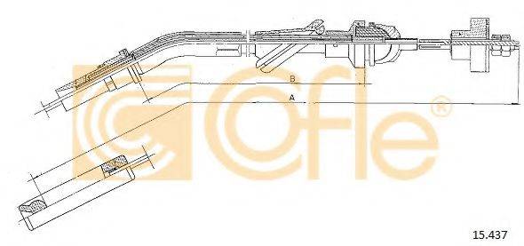 COFLE 15437 Трос, управління зчепленням