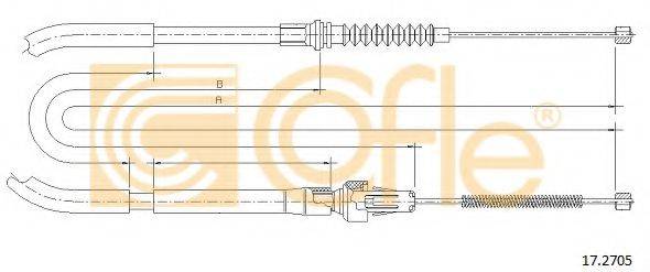 COFLE 172705 Трос, стоянкова гальмівна система