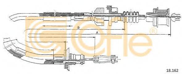 COFLE 18162 Трос, управління зчепленням