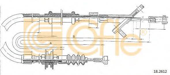 COFLE 182612 Трос, управління зчепленням
