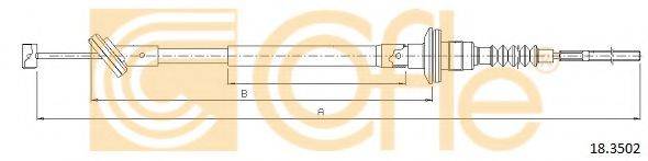 COFLE 183502 Трос, управління зчепленням