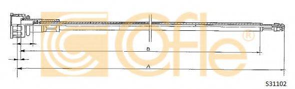 COFLE S31102 Трос спідометра