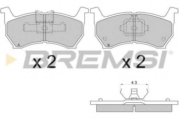 BREMSI BP2253 Комплект гальмівних колодок, дискове гальмо