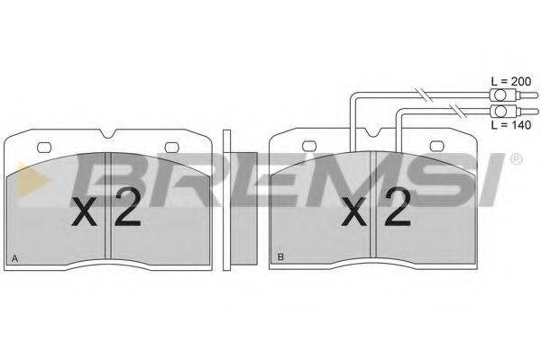 BREMSI BP2275 Комплект гальмівних колодок, дискове гальмо