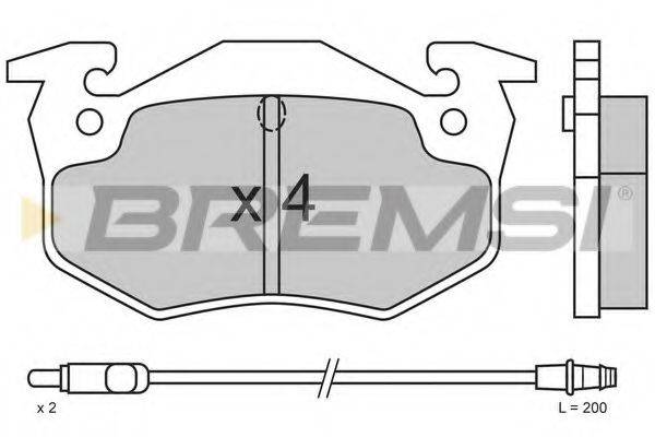 BREMSI BP2338 Комплект гальмівних колодок, дискове гальмо