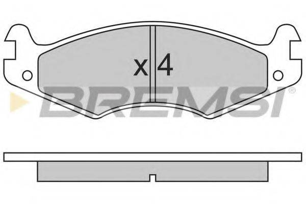 BREMSI BP2459 Комплект гальмівних колодок, дискове гальмо