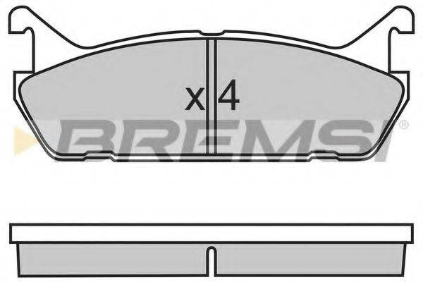 BREMSI BP2488 Комплект гальмівних колодок, дискове гальмо