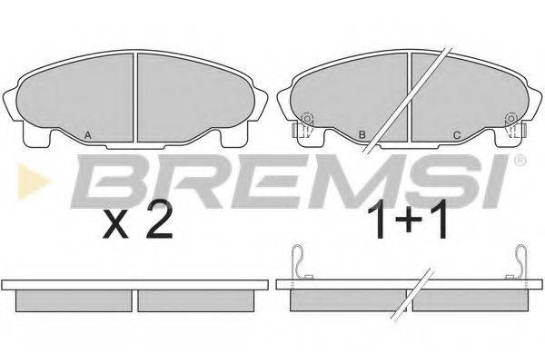 BREMSI BP2601 Комплект гальмівних колодок, дискове гальмо