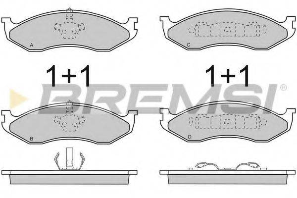 BREMSI BP2715 Комплект гальмівних колодок, дискове гальмо