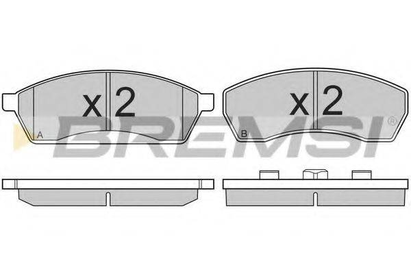 BREMSI BP2764 Комплект гальмівних колодок, дискове гальмо