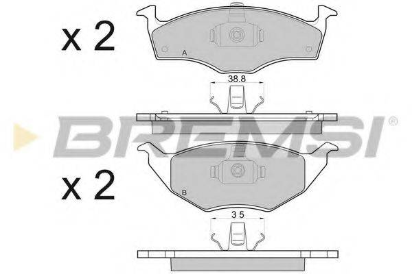 BREMSI BP2914 Комплект гальмівних колодок, дискове гальмо