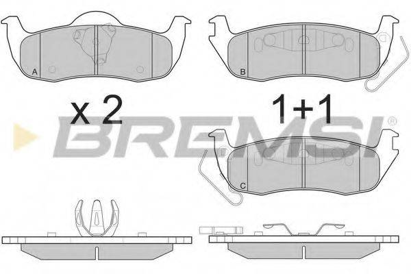 BREMSI BP3239 Комплект гальмівних колодок, дискове гальмо