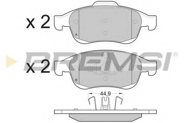 BREMSI BP3392 Комплект гальмівних колодок, дискове гальмо