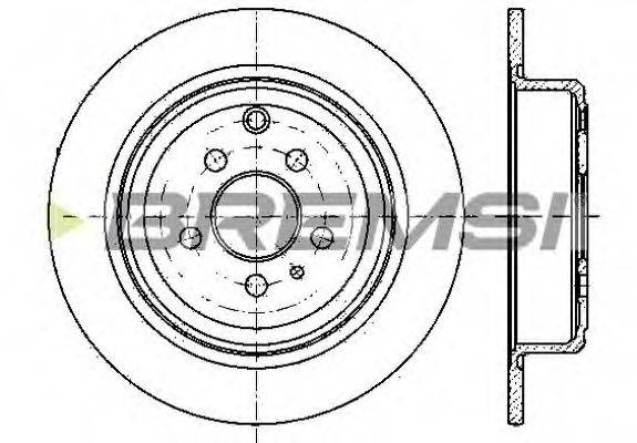 BREMSI DBA757S гальмівний диск