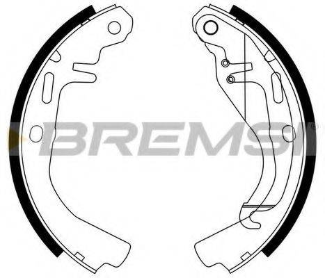 BREMSI GF0348 Комплект гальмівних колодок