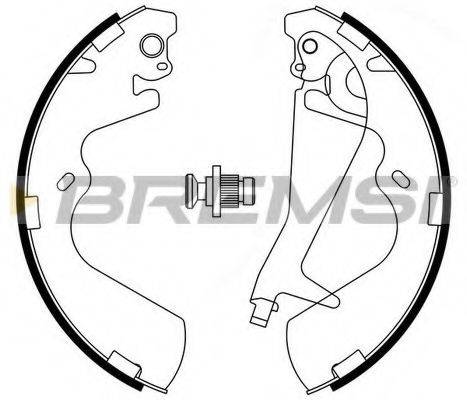 BREMSI GF0743 Комплект гальмівних колодок