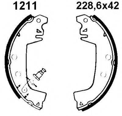 BSF 01211 Комплект гальмівних колодок