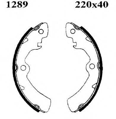 BSF 01289 Комплект гальмівних колодок