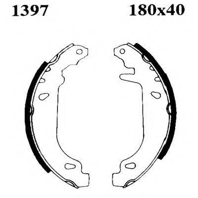 BSF 01397 Комплект гальмівних колодок
