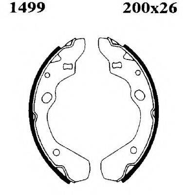 BSF 01499 Комплект гальмівних колодок