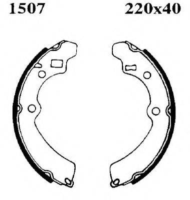 BSF 01507 Комплект гальмівних колодок