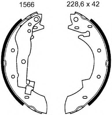 BSF 01566 Комплект гальмівних колодок