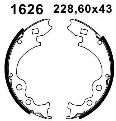 BSF 01626 Комплект гальмівних колодок