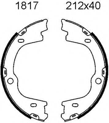 BSF 01817 Комплект гальмівних колодок, стоянкова гальмівна система